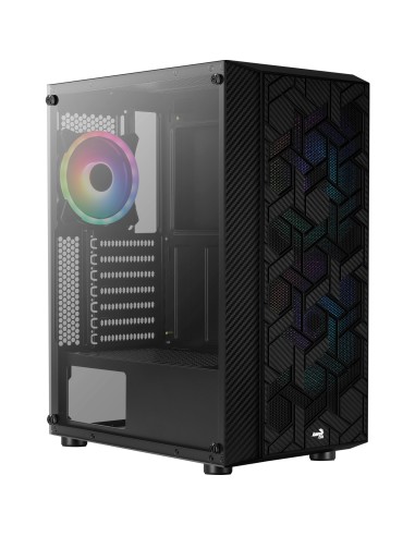 Case Aerocool Hive ARGB v1 Midi-Tower Nero Tempered Glass
