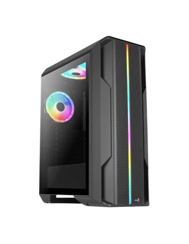 Case Aerocool Splinter Duo-G-BK-v1 Midi-Tower Nero Tempered Glass