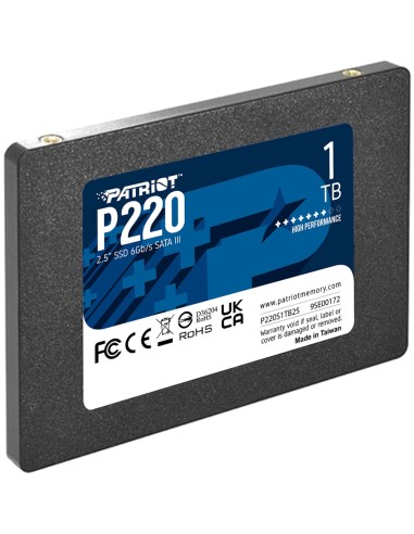 SSD Patriot P220 1 TB Nero SATA III 6 Gb/s