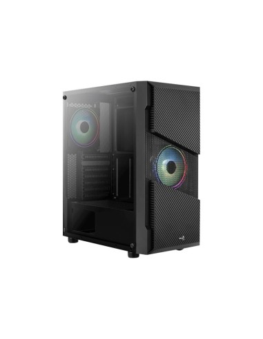 Case Aerocool Menace Saturn RGB Midi-Tower Nero Tempered Glass