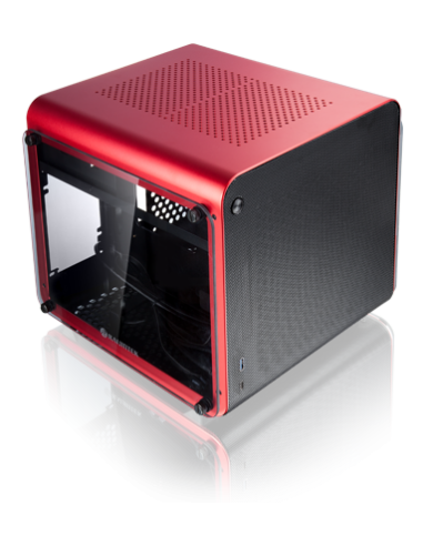 Case Raijintek METIS EVO TG Mini-ITX Tempered Glass Rosso