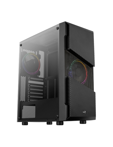 Case Aerocool Menace Saturn FRGB Midi-Tower Tempered Glass Nero