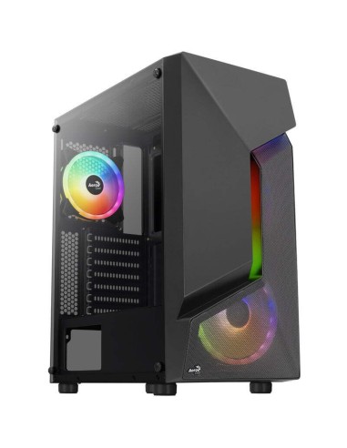 Case Aerocool ScaCase Aerocool Scape-G-BK-v2 Midi-Tower Tempered Glass FRGB Nerope-G-BK-v2 Midi-Tower Tempered Glass FRGB Nero
