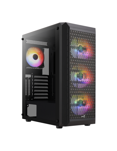 Case Aerocool Beam-G-BK-v2 Midi-Tower Tempered Glass Nero