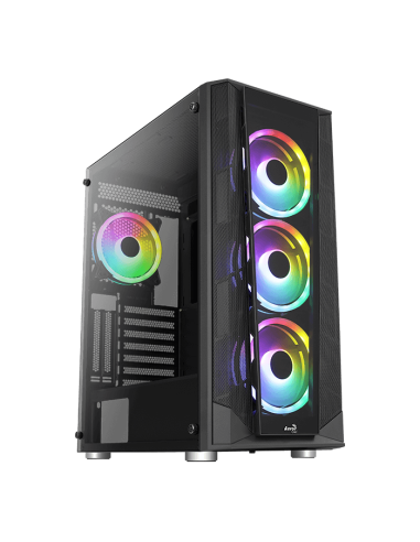Case Aerocool Prism FRGB Midi-Tower Tempered Glass Nero