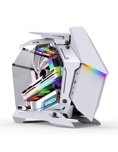 Case Jonsbo MOD3 Mini Micro-ATX Tower Showcase Tempered Glass Bianco
