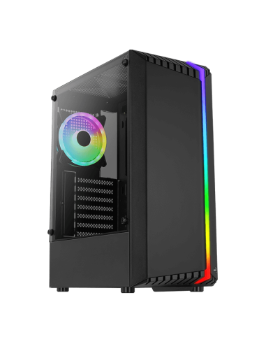 Case Aerocool Bionic v1 Midi-Tower RGB Tempered Glass Nero