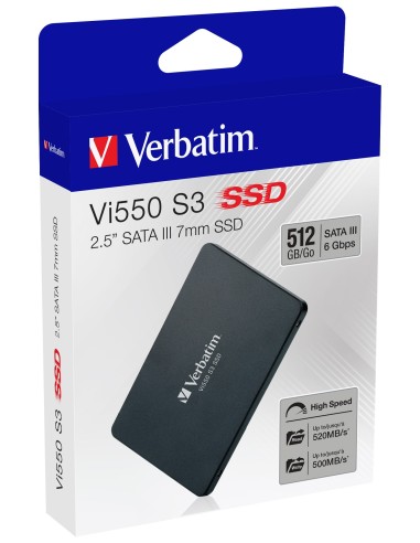 SSD Verbatim Vi550 S3 512 GB Nero SATA 6 Gb s