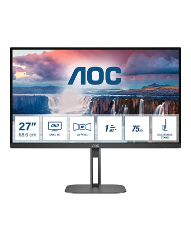 Monitor AOC Q27V5N BK 27", Nero, HDMI, DisplayPort, Free-Sync, Pivot, HDR