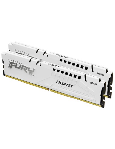 RAM DIMM Kingston FURY Beast DDR5 5600 Mhz Da 32GB (2x16GB) Bianco CL36 INTEL XMP