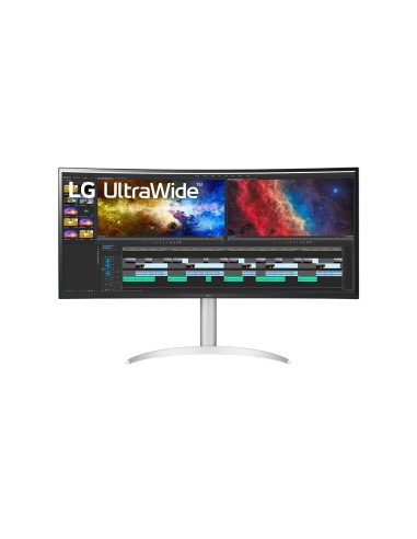 Monitor LG 38BQ85C-W 37.5", Nero Bianco,Curvo, HDMI, DisplayPort, USB-C, Free-Sync