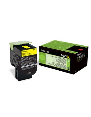 Toner Lexmark giallo 802Y 80C20Y0 ~1000 pagine cartuccia di stampa riutilizzabile