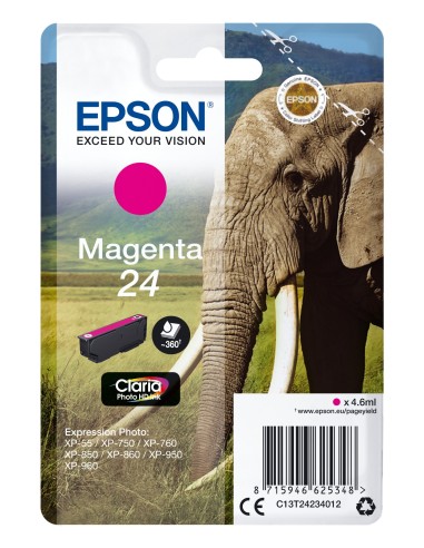 Cartuccia d'inchiostro Epson magenta C13T24234012 24 ~360 pagine 4,6ml