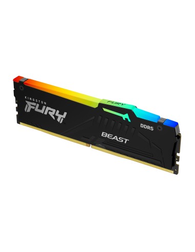 RAM DIMM Kingston FURY Beast RGB DDR5 6000 Mhz Da 8GB (1x8GB) Nero CL36 AMD EXPO