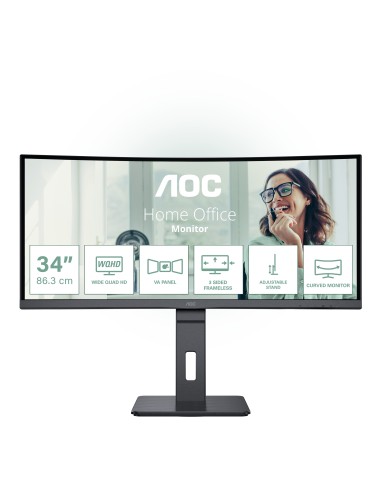 Monitor AOC CU34P3CV 34", Nero, WQHD, Adaptive-Sync, USB, 100Hz
