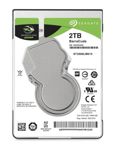 Hard-Disk Seagate Barracuda ST2000LM015 2TB 2,5" Sata 3 5400rpm 128MB 7mm