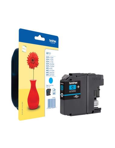 Cartuccia d'inchiostro Brother ciano LC121C LC-121 ~300 pagine 3,9ml