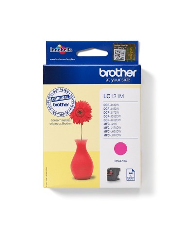Cartuccia d'inchiostro Brother magenta LC121M LC-121 ~300 pagine 3,9ml