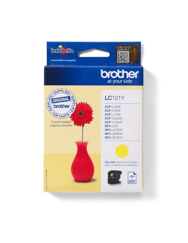 Cartuccia d'inchiostro Brother giallo LC121Y LC-121 ~300 pagine 3,9ml