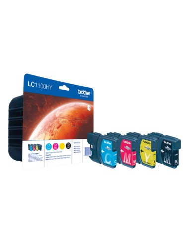 Brother LC-1100HYBKBP2DR cartuccia d'inchiostro 2 pz Originale Nero