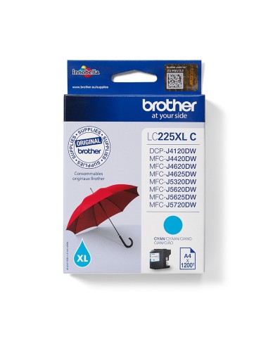 Cartuccia d'inchiostro Brother ciano LC225XLC LC-225XL ~1200 pagine 11,8ml