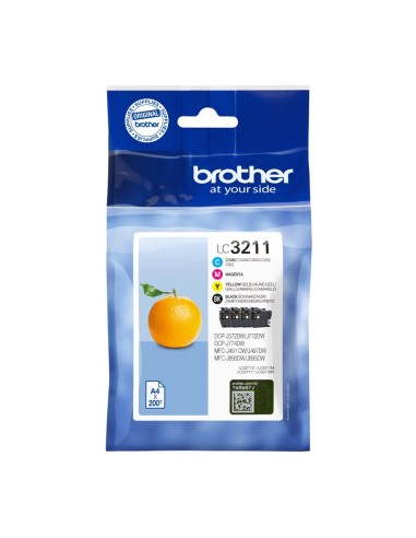 Brother LC-3211VAL cartuccia d'inchiostro Originale Resa standard Nero, Ciano, Magenta, Giallo