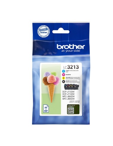Brother LC-3213VALDR cartuccia d'inchiostro Originale Resa elevata (XL) Nero, Ciano, Magenta, Giallo