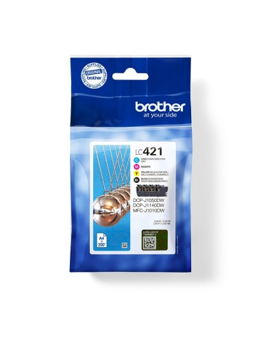 Brother LC-421VAL PagePack 4 pz Originale Resa standard Nero, Ciano, Magenta, Giallo