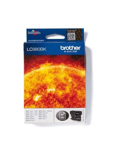 Cartuccia d'inchiostro Brother nero LC980BK LC-980 ~300 pagine