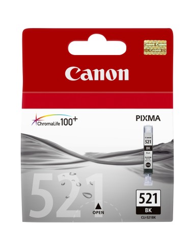Cartuccia d'inchiostro Canon nero CLI-521bk 2933B001 ~665 pagine 9ml