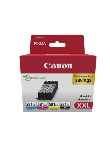 Canon Confezione multipla cartucce d'inchiostro CLI-581XXL BK C M Y a resa elevata