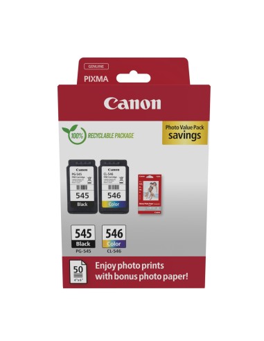 Canon Cartucce d'inchiostro Multipack PG-545 BK   Cl-546 C M Y