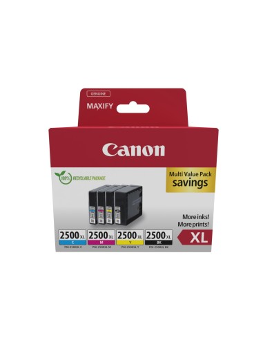 Canon Cartuccia d'inchiostro Multipack a resa elevata BK C M Y PGI-2500XL