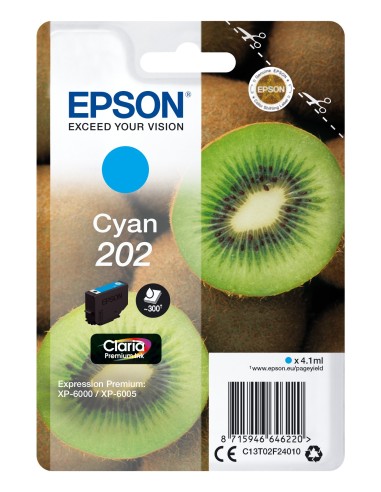 Cartuccia d'inchiostro Epson ciano C13T02F24010 202 ~300 pagine 4,1ml