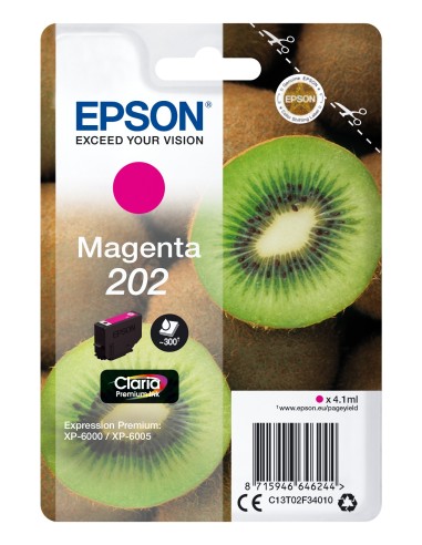 Cartuccia d'inchiostro Epson magenta C13T02F34010 202 ~300 pagine 4,1ml