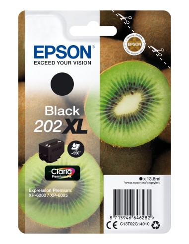 Cartuccia d'inchiostro Epson nero C13T02G14010 202XL ~550 pagine 13,8ml