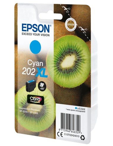 Cartuccia d'inchiostro Epson ciano C13T02H24010 202XL ~650 pagine 8,5ml