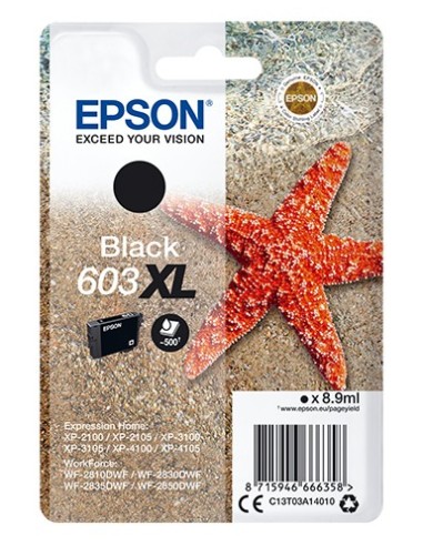 Cartuccia d'inchiostro Epson nero C13T03A14010 603XL ~500 pagine