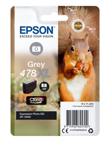 Cartuccia d'inchiostro Epson Grigio C13T04F64010 478XL ~830 pagine 11,2ml