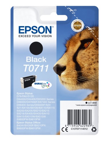 Cartuccia d'inchiostro Epson nero C13T07114012 T0711 ~245 pagine 7,4ml