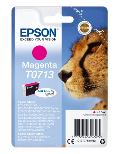 Cartuccia d'inchiostro Epson magenta C13T07134012 T0713 ~250 pagine 5,5ml