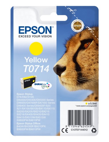Cartuccia d'inchiostro Epson giallo C13T07144012 T0714 ~415 pagine 5,5ml
