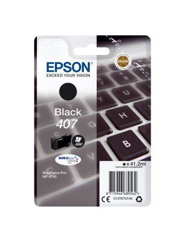 Cartuccia d'inchiostro Epson nero C13T07U140 407 ~2600 pagine 41,2ml