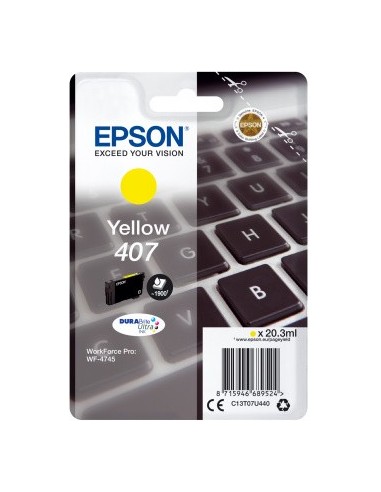 Cartuccia d'inchiostro Epson giallo C13T07U440 407 ~1900 pagine 20,3ml