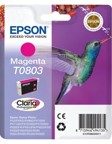 Cartuccia d'inchiostro Epson magenta C13T08034011 T0803 ~460 pagine 7,4ml