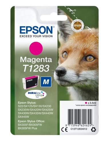 Cartuccia d'inchiostro Epson magenta C13T12834012 T1283 ~140 pagine 3,5ml