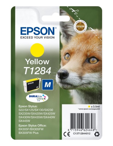 Cartuccia d'inchiostro Epson giallo C13T12844012 T1284 ~225 pagine 3,5ml