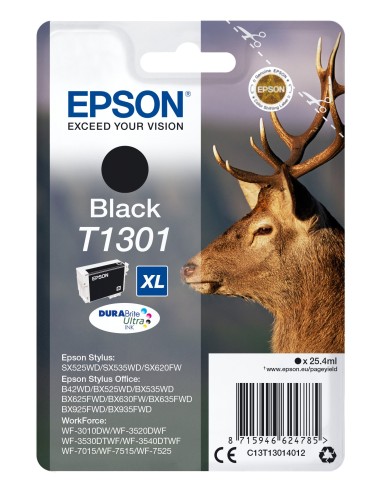 Cartuccia d'inchiostro Epson nero C13T13014012 T1301 XL ~945 pagine 25,4ml
