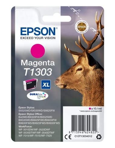 Cartuccia d'inchiostro Epson magenta C13T13034012 T1303 XL ~755 pagine 10,1ml