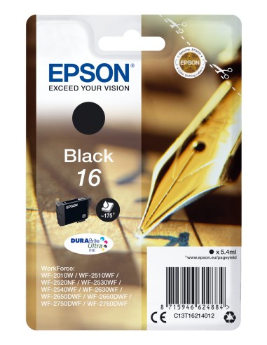 Cartuccia d'inchiostro Epson nero C13T16214012 16 ~175 pagine 5,4ml standard